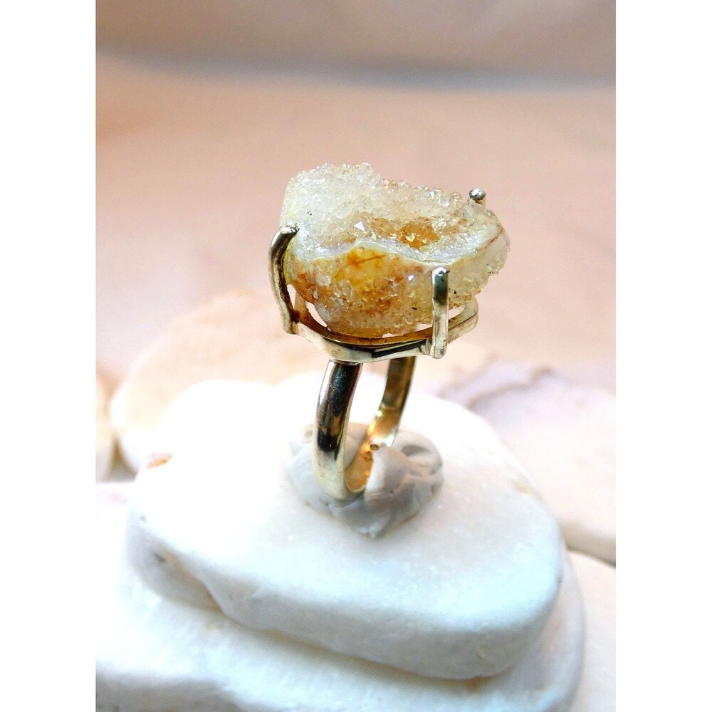 Spiralite Fossilized Quartz Crystal Shell Sterlin… - image 5